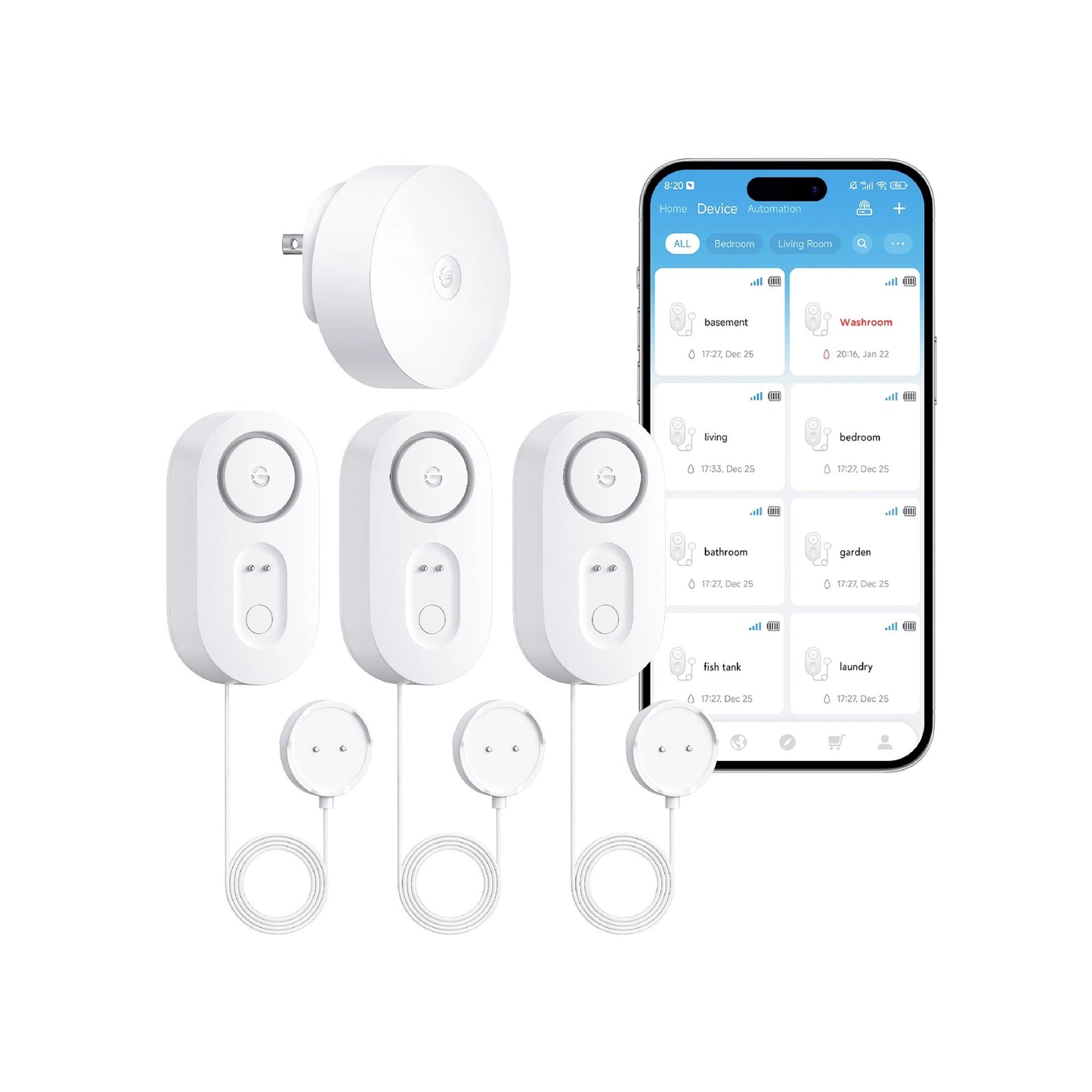 GoveeLifeWaterLeakDetector1sWithSensorCable