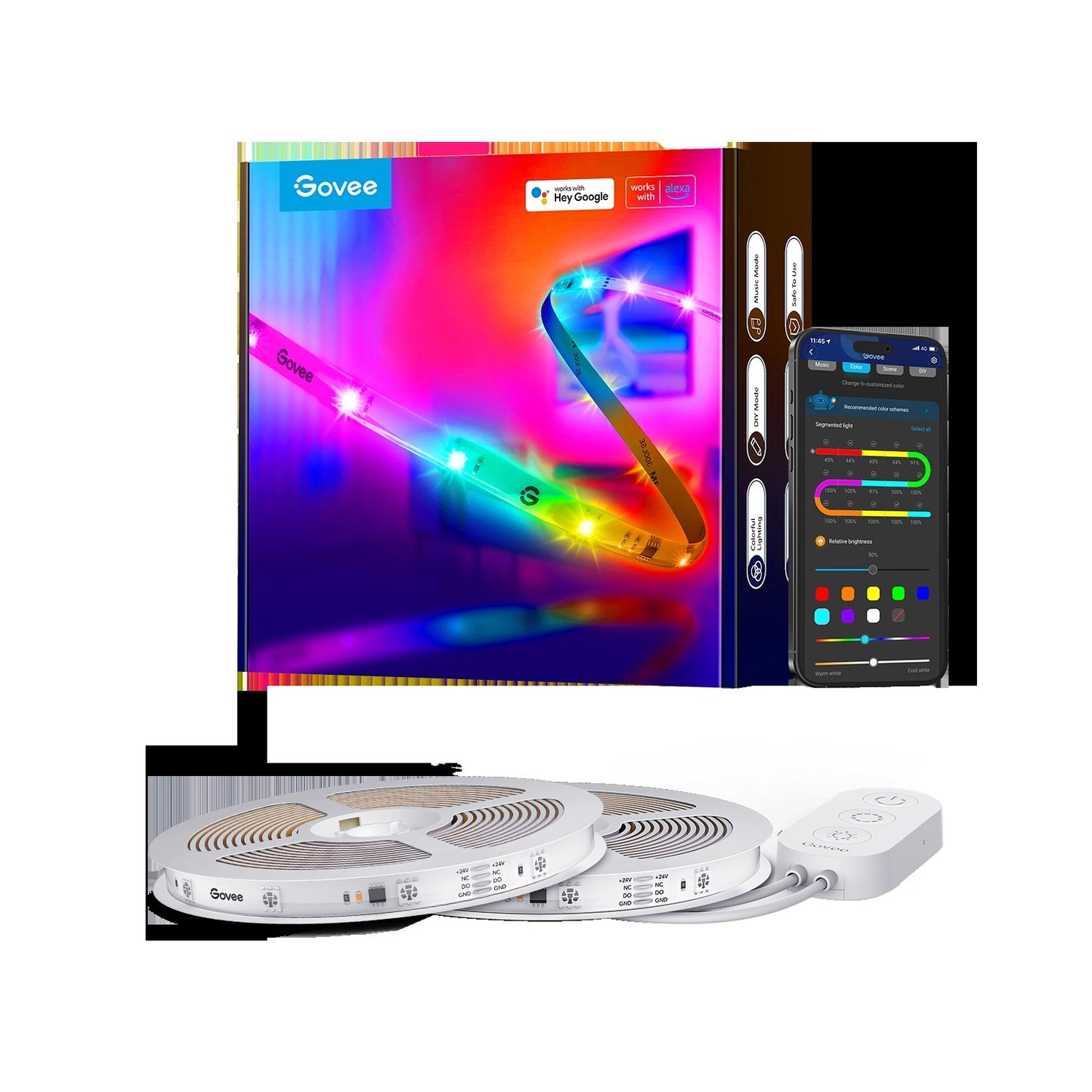 RefurbishedRGBICLEDStripLightsWithProtectiveCoating