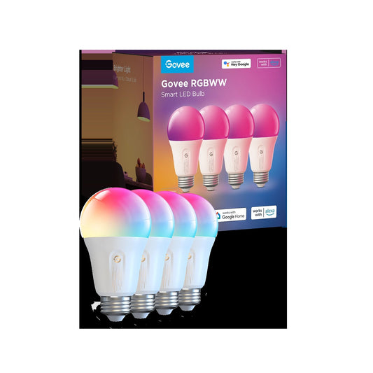 GoveeA19SmartRGBWWBulbsE261200lm