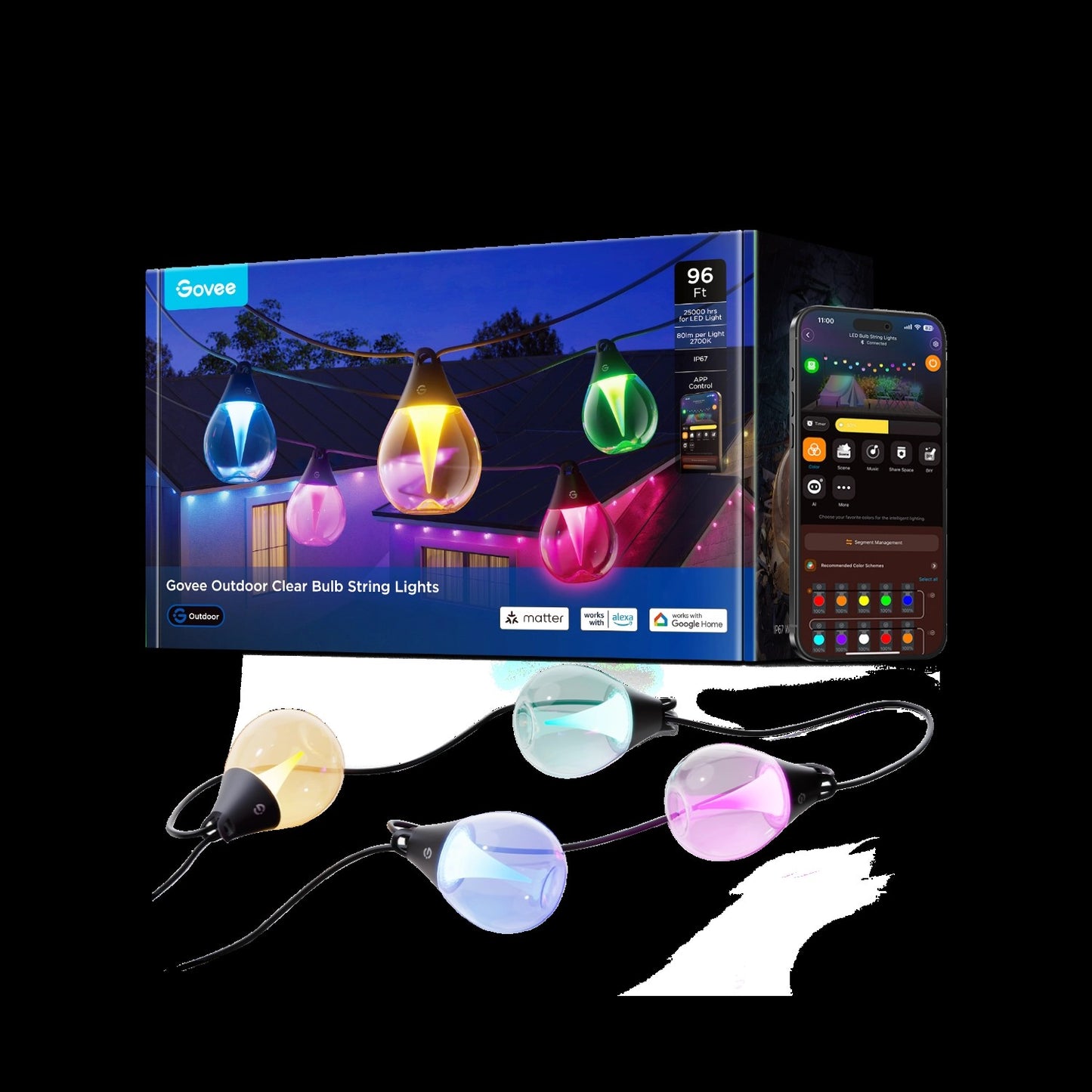 GoveeOutdoorClearBulbStringLights