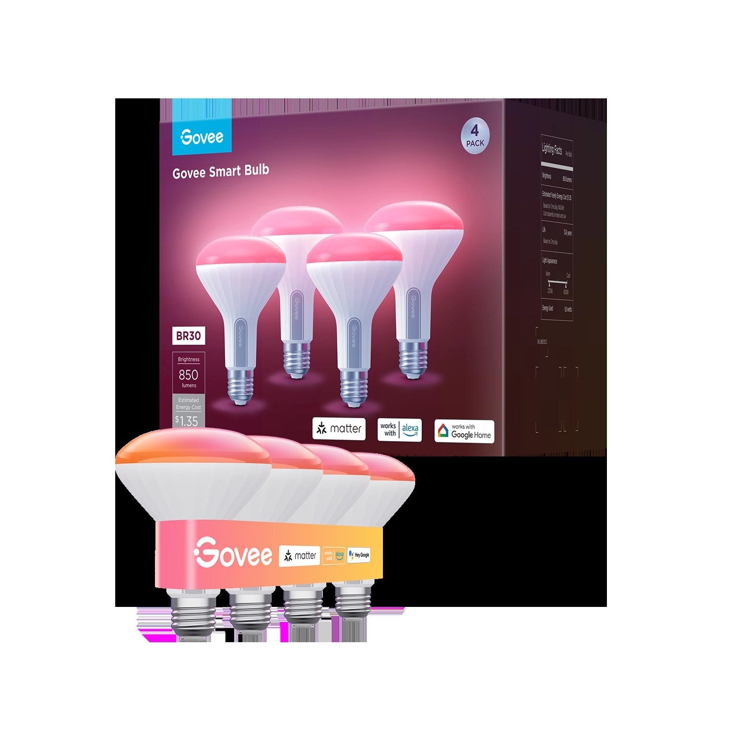 RefurbishedGoveeE26SmartLEDColoredLightBulbs