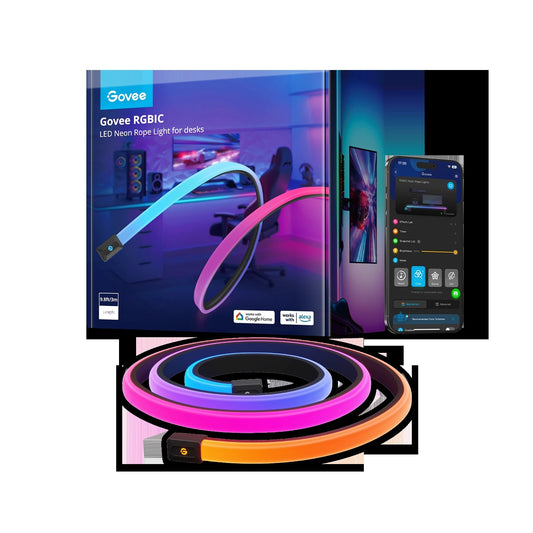 RefurbishedGoveeRGBICLEDNeonRopeLightsforDesks